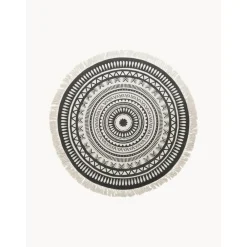 Tappeto Rotondo In Cotone Tessuto A Mano Benji*Westwing Collection New