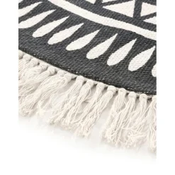Tappeto Rotondo In Cotone Tessuto A Mano Benji*Westwing Collection New