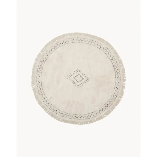 Tappeto Rotondo In Cotone Con Frange Fionn*Westwing Collection Online