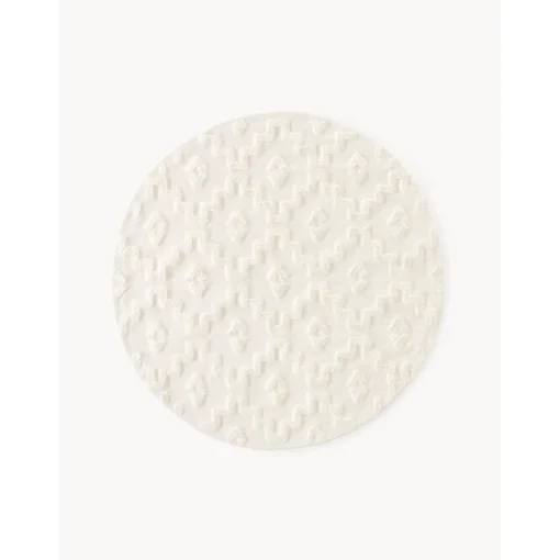 Tappeto Rotondo In Cotone Con Struttura In Rilievo Idris*Westwing Collection Fashion