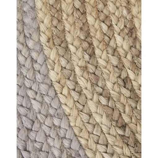 Tappeto Rotondo In Juta Fatto A Mano Con Bordo Grigio Shanta*Westwing Collection New