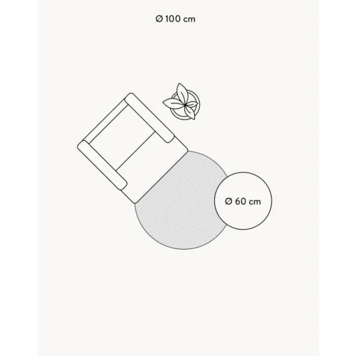 Tappeto Rotondo In Juta Fatto A Mano Con Bordo Grigio Shanta*Westwing Collection New