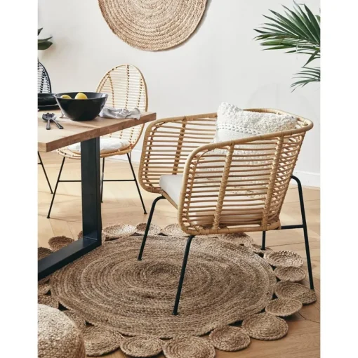 Tappeto Rotondo In Juta Fatto A Mano Niago*Westwing Collection Sale