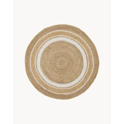 Tappeto Rotondo In Juta Fatto A Mano Clover*Westwing Collection Clearance