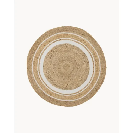 Tappeto Rotondo In Juta Fatto A Mano Clover*Westwing Collection Clearance