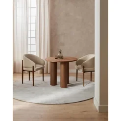 Tappeto Rotondo In Viscosa Tessuto A Mano Jane*Westwing Collection Fashion