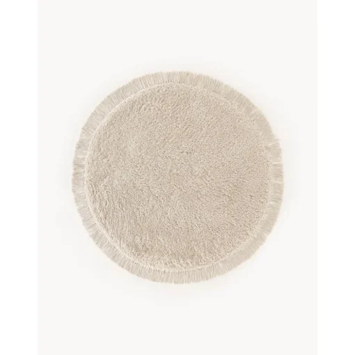 Tappeto Rotondo Soffice A Pelo Lungo Con Frange Dreamy*Westwing Collection New