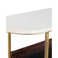 Tavolino Con Piano In Marmo E Portariviste Marmol*Bizzotto Outlet