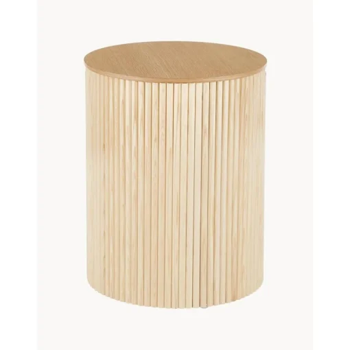 Tavolino Contenitore Rotondo In Legno Nele*Westwing Collection Best