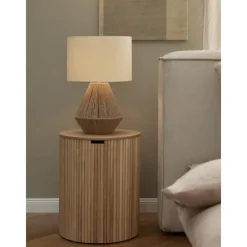 Tavolino Contenitore Rotondo In Legno Nele*Westwing Collection Best