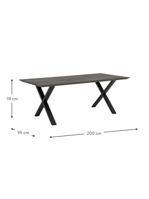 Tavolino Da Giardino In Legno Di Quercia Maldon 200 X 95 Cm
