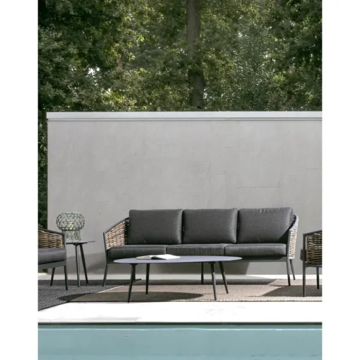 Tavolino Da Giardino Ovale Color Antracite Ridley*Bizzotto Best