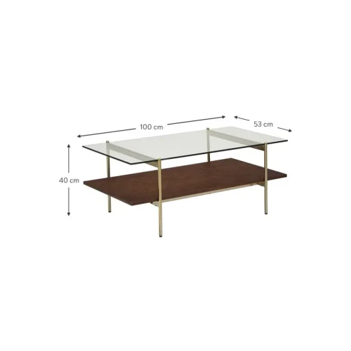 Tavolino Da Salotto Con Piano In Vetro Valentina*Westwing Collection Online