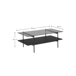 Tavolino Da Salotto Con Piano In Vetro Valentina*Westwing Collection Hot