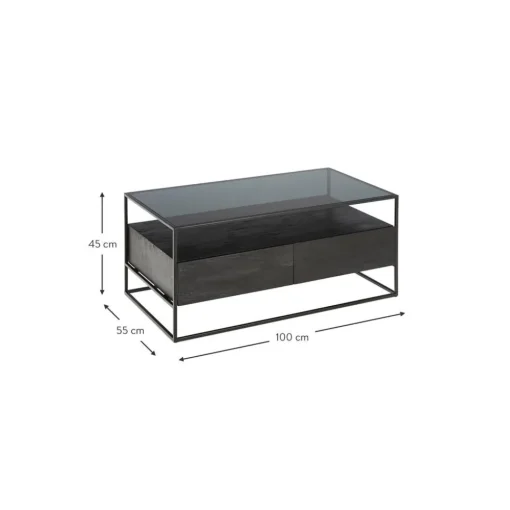 Tavolino Da Salotto In Legno Con Cassetti Theodor*Westwing Collection New