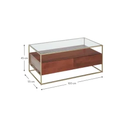 Tavolino Da Salotto In Legno Con Cassetti Theodor*Westwing Collection Outlet