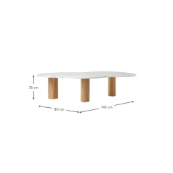Tavolino Da Salotto In Marmo Dalla Forma Organica Naruto*Westwing Collection New