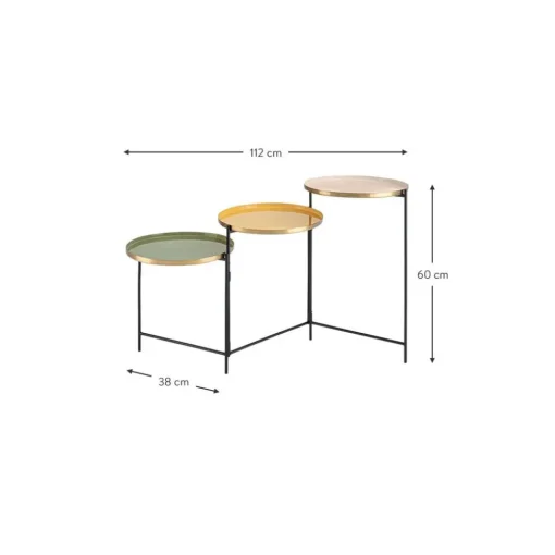 Tavolino Pieghevole Con 3 Piani Amrita*Bizzotto Clearance