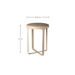 Tavolino Rotondo Con Piano In Travertino Stoner*Pols Potten Outlet