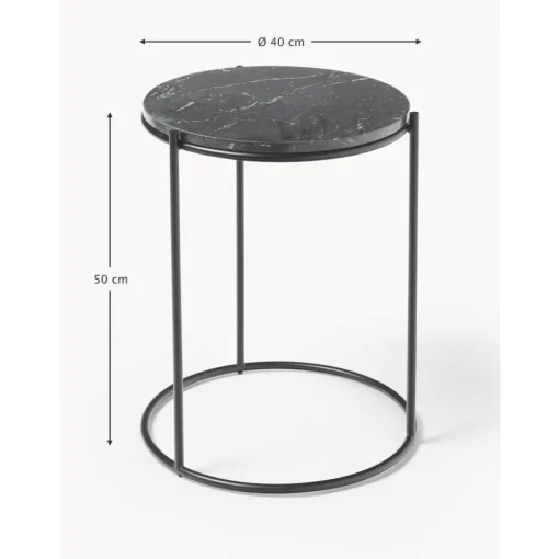 Tavolino Rotondo Con Piano In Marmo Ella*Westwing Collection Clearance