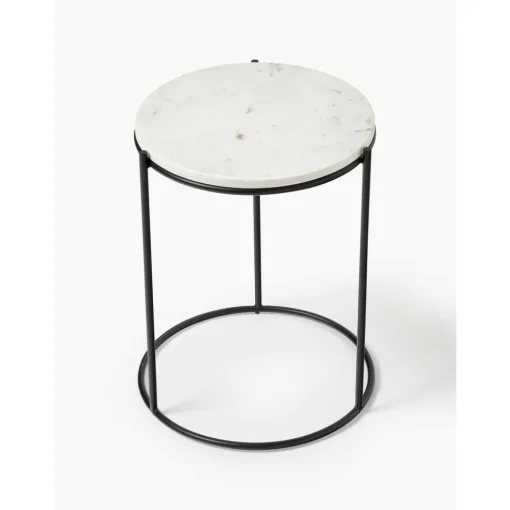 Tavolino Rotondo Con Piano In Marmo Ella*Westwing Collection Discount
