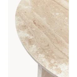 Tavolino Rotondo Da Salotto In Travertino Marisa*Westwing Collection Outlet