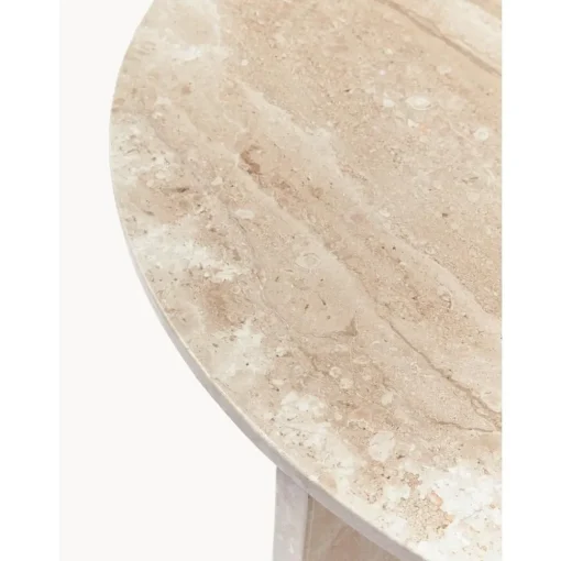 Tavolino Rotondo Da Salotto In Travertino Marisa*Westwing Collection Outlet