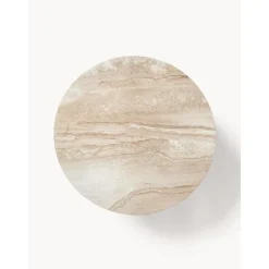 Tavolino Rotondo Da Salotto In Travertino Marisa*Westwing Collection Outlet
