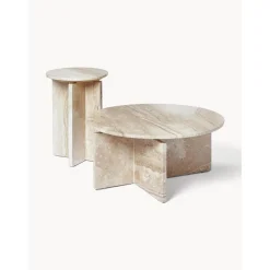 Tavolino Rotondo Da Salotto In Travertino Marisa*Westwing Collection Outlet
