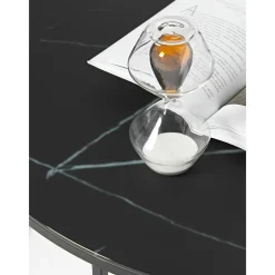 Tavolino Rotondo Da Salotto Con Piano In Vetro Effetto Marmo Antigua*Westwing Collection Online