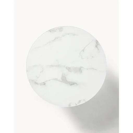 Tavolino Rotondo Da Salotto Con Piano In Vetro Effetto Marmo Antigua*Westwing Collection Discount