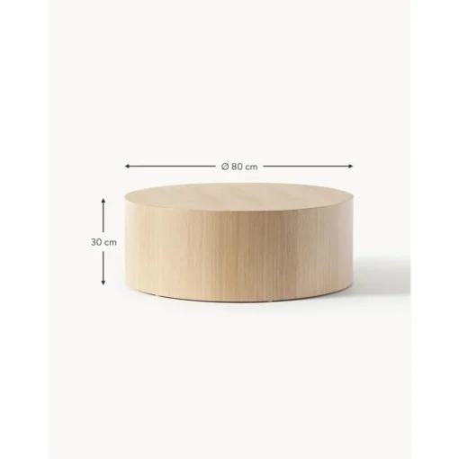 Tavolino Rotondo Da Salotto In Legno Dan*Westwing Collection New