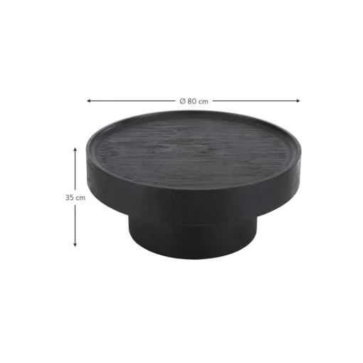 Tavolino Rotondo Da Salotto In Legno Di Mango Benno*Westwing Collection Outlet