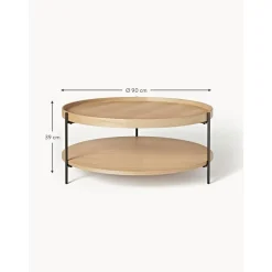 Tavolino Rotondo Da Salotto In Legno Renee*Westwing Collection New