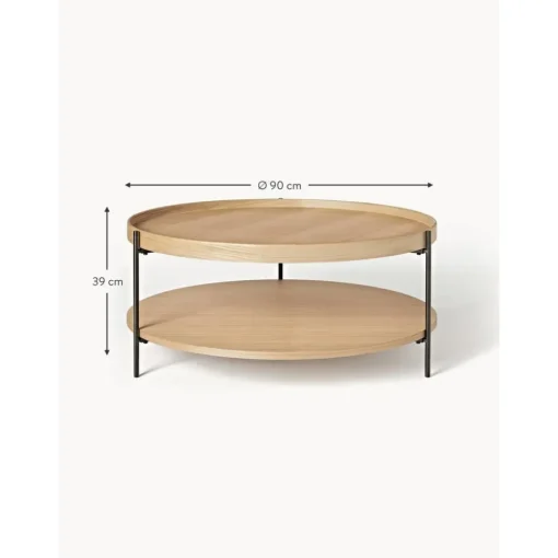 Tavolino Rotondo Da Salotto In Legno Renee*Westwing Collection New