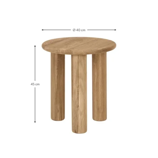 Tavolino Rotondo In Legno Di Quercia Didi*Westwing Collection Fashion