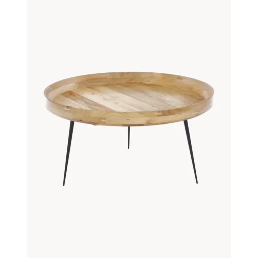Tavolino Rotondo In Legno Di Mango Bowl*Mater Clearance