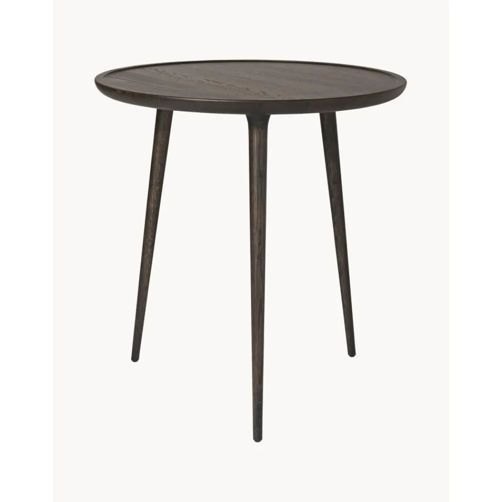 Tavolino Rotondo In Legno Di Quercia Accent, Fatto A Mano*Mater Discount