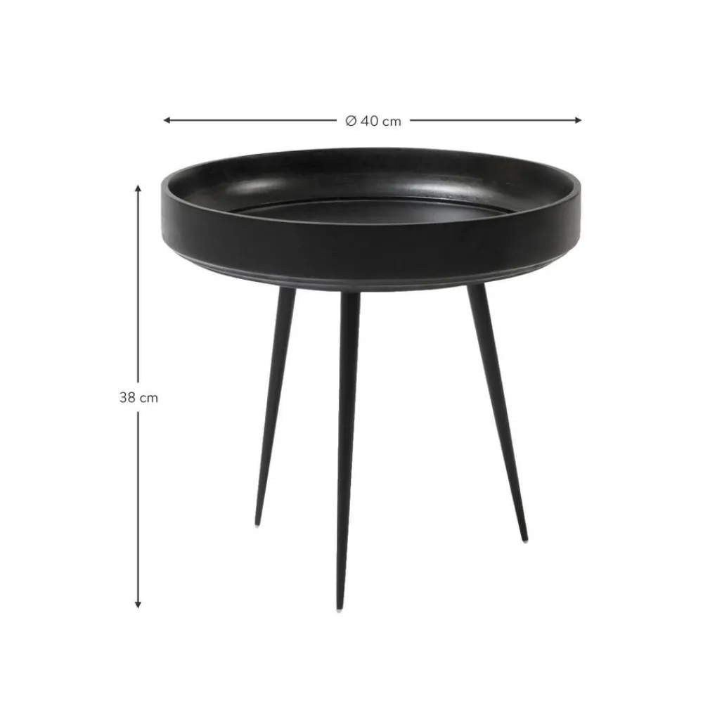 Tavolino Rotondo In Legno Di Mango Bowl*Mater Clearance