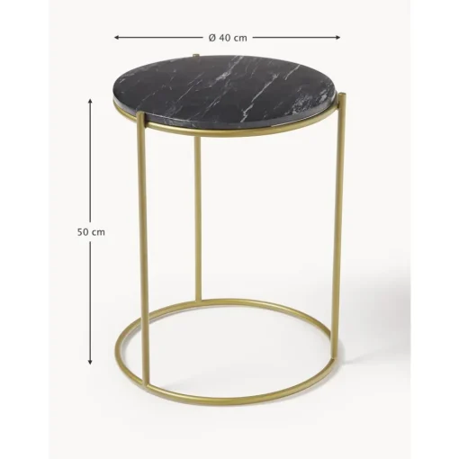 Tavolino Rotondo In Marmo Ella*Westwing Collection Outlet