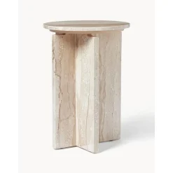 Tavolino Rotondo In Travertino Marisa*Westwing Collection Discount