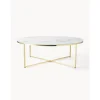 Tavolino Rotondo Xl Da Salotto Con Piano In Vetro Effetto Marmo Antigua*Westwing Collection Online