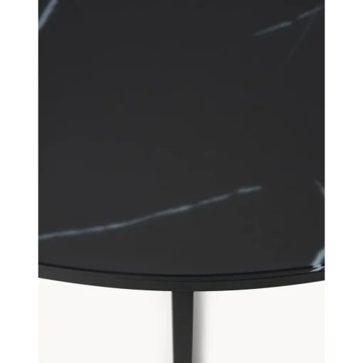 Tavolino Rotondo Xl Da Salotto Con Piano In Vetro Effetto Marmo Antigua*Westwing Collection Discount