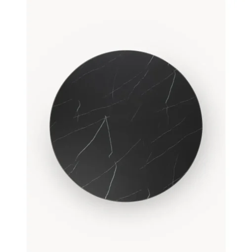 Tavolino Rotondo Xl Da Salotto Con Piano In Vetro Effetto Marmo Antigua*Westwing Collection Discount