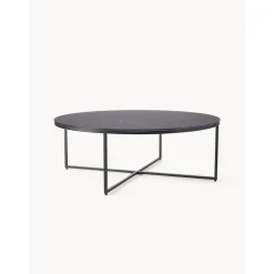 Tavolino Rotondo Xl Da Salotto Con Piano In Vetro Effetto Marmo Antigua*Westwing Collection Discount
