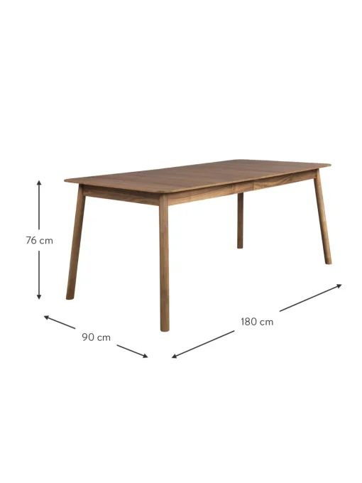 Tavolo Allungabile In Legno Di Noce Glimps, 180 - 240 X 90 Cm