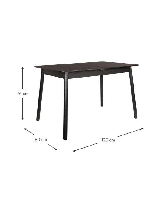 Tavolo Allungabile In Legno Di Frassino Glimps, 120 - 162 X 80 Cm