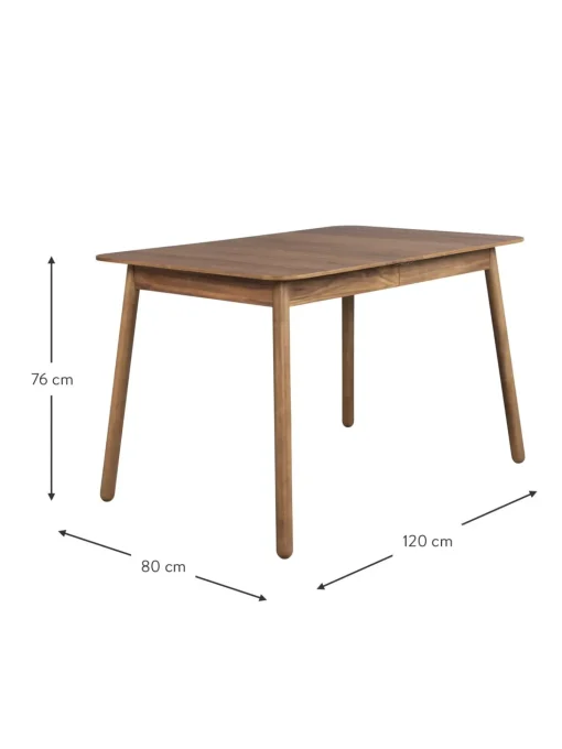Tavolo Allungabile In Legno Di Noce Glimps 120 - 162 X 80 Cm
