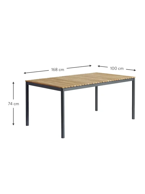 Tavolo Da Giardino Con Piano In Legno Di Teak In Varie Misure Mood
