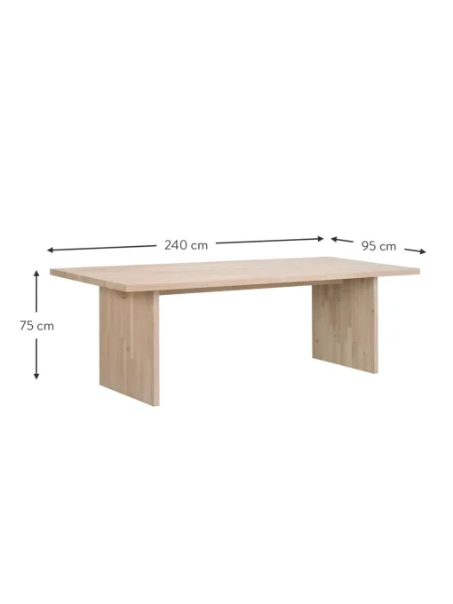 Tavolo Da Pranzo In Legno Di Frassino Emmett, 240 X 95 Cm